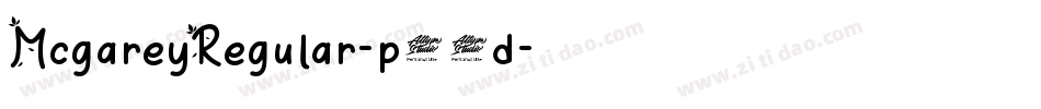 McgareyRegular-p72d字体转换
