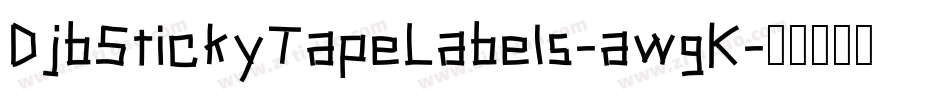DjbStickyTapeLabels-awgK字体转换