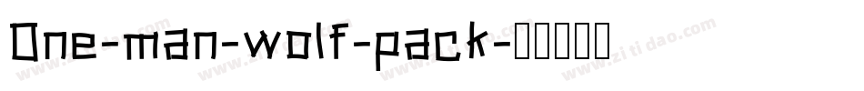 One-man-wolf-pack字体转换