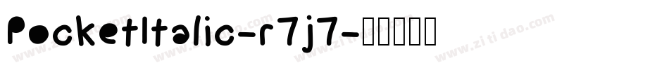 PocketItalic-r7j7字体转换