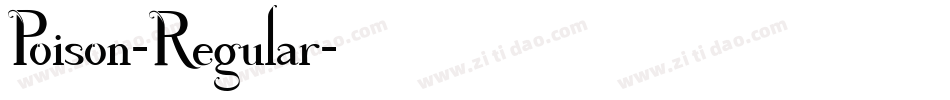 Poison-Regular字体转换