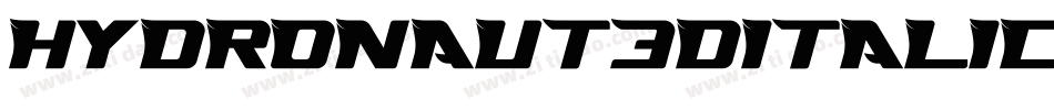 Hydronaut3DItalic-511oV字体转换