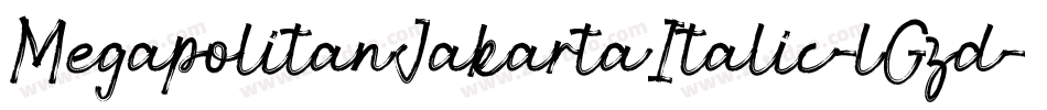MegapolitanJakartaItalic-lGzd字体转换