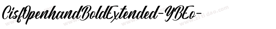 CisfOpenhandBoldExtended-YBEo字体转换