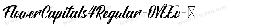 FlowerCapitals4Regular-OVEEo字体转换