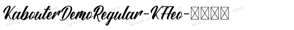 KabouterDemoRegular-K77eo字体转换