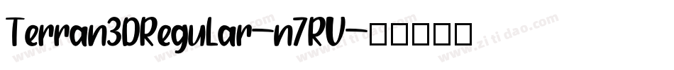 Terran3DRegular-n7RV字体转换