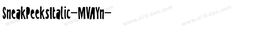 SneakPeeksItalic-MVAYn字体转换