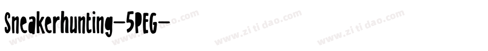 Sneakerhunting-5PEG字体转换