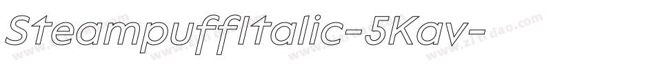 SteampuffItalic-5Kav字体转换