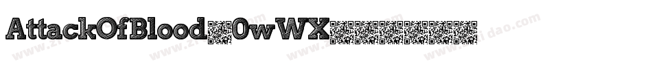 AttackOfBlood-0wWX字体转换