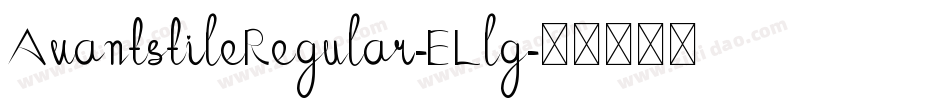 AvantstileRegular-ELlg字体转换