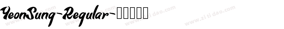 YeonSung-Regular字体转换