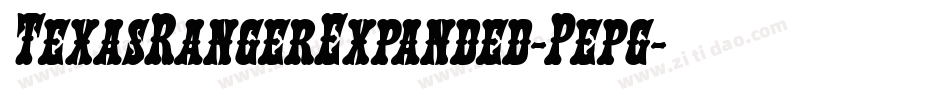 TexasRangerExpanded-Pepg字体转换