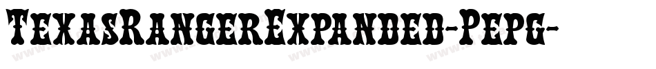 TexasRangerExpanded-Pepg字体转换