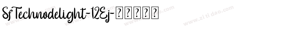 SfTechnodelight-12Ej字体转换