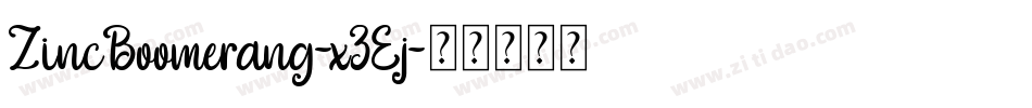ZincBoomerang-x3Ej字体转换
