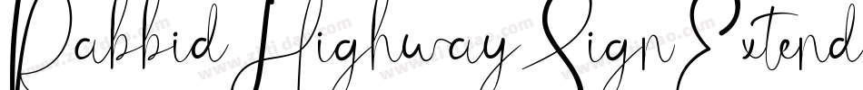 RabbidHighwaySignExtendedItalic-1MR2字体转换