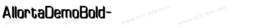 AllortaDemoBold字体转换