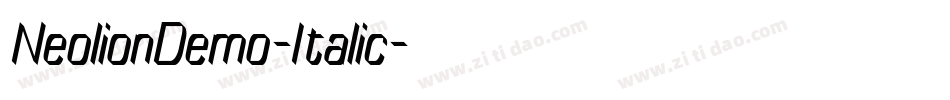 NeolionDemo-Italic字体转换