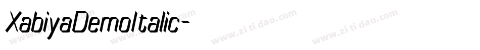 XabiyaDemoItalic字体转换