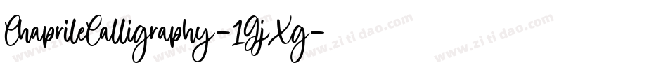 ChaprileCalligraphy-1GjXg字体转换