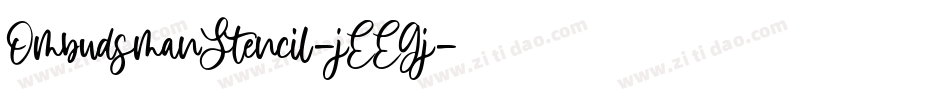 OmbudsmanStencil-jEEGj字体转换