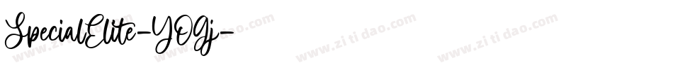 SpecialElite-YOGj字体转换