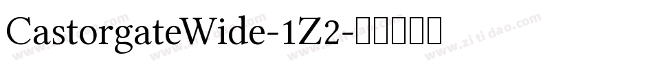 CastorgateWide-1Z2字体转换