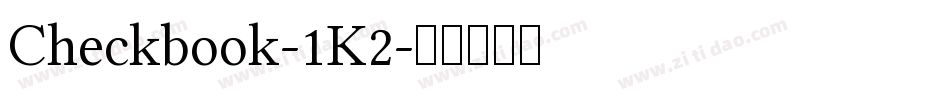 Checkbook-1K2字体转换