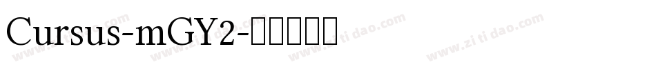 Cursus-mGY2字体转换