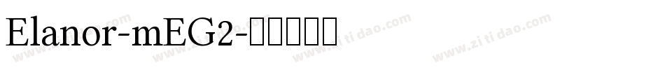 Elanor-mEG2字体转换