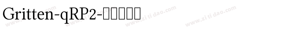 Gritten-qRP2字体转换
