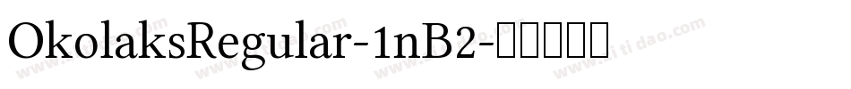 OkolaksRegular-1nB2字体转换