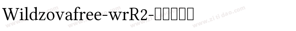 Wildzovafree-wrR2字体转换