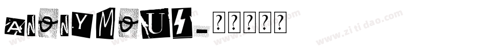 Anonymous字体转换