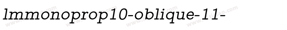 lmmonoprop10-oblique-11字体转换