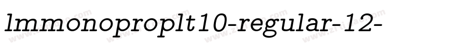 lmmonoproplt10-regular-12字体转换