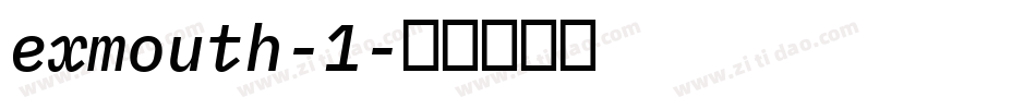 exmouth-1字体转换
