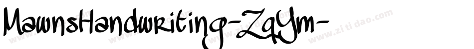 MawnsHandwriting-ZqYm字体转换