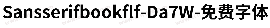 Sansserifbookflf-Da7W字体转换