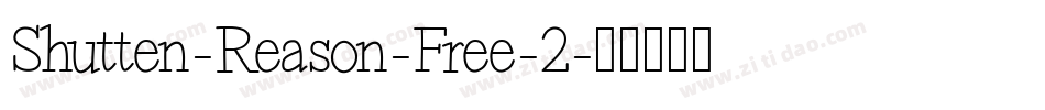 Shutten-Reason-Free-2字体转换
