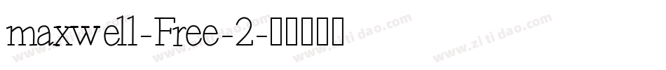 maxwell-Free-2字体转换