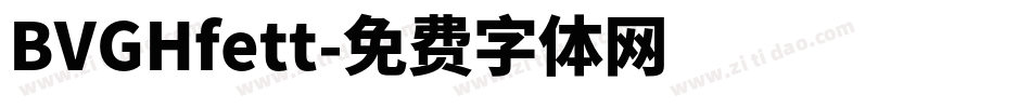 BVGHfett字体转换