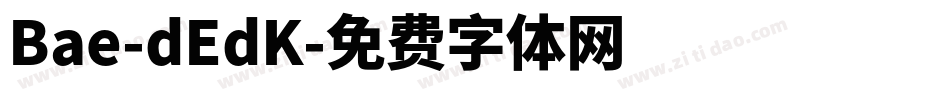 Bae-dEdK字体转换