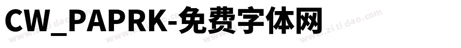 CW_PAPRK字体转换