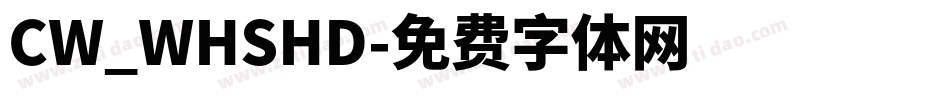 CW_WHSHD字体转换