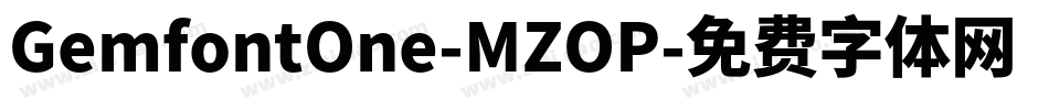 GemfontOne-MZOP字体转换
