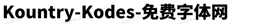 Kountry-Kodes字体转换