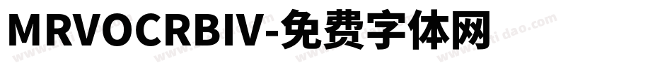 MRVOCRBIV字体转换
